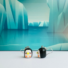 Load image into Gallery viewer, Penguin Couple Clay Earrings
