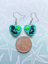Load image into Gallery viewer, Heart Shaped Koi Fish Pond Clay Earrings
