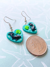 Load image into Gallery viewer, Heart Shaped Koi Fish Pond Clay Earrings
